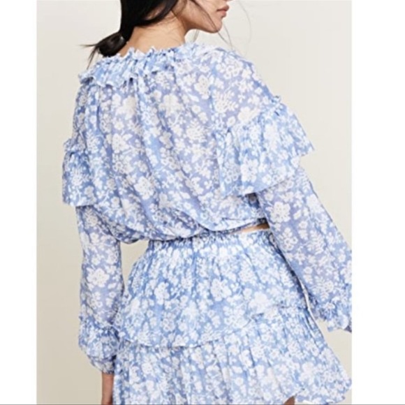 LoveShackFancy Ruffle Popover Top - Picture 6 of 7